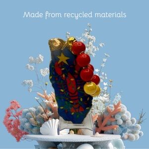 Festive Lobster Shell Ornament/Wine Bottle ornament